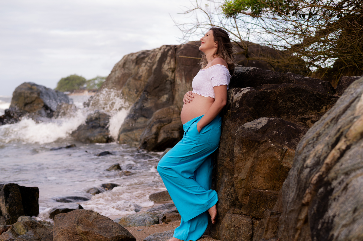 sessão gestante na praia look de gestante na praia