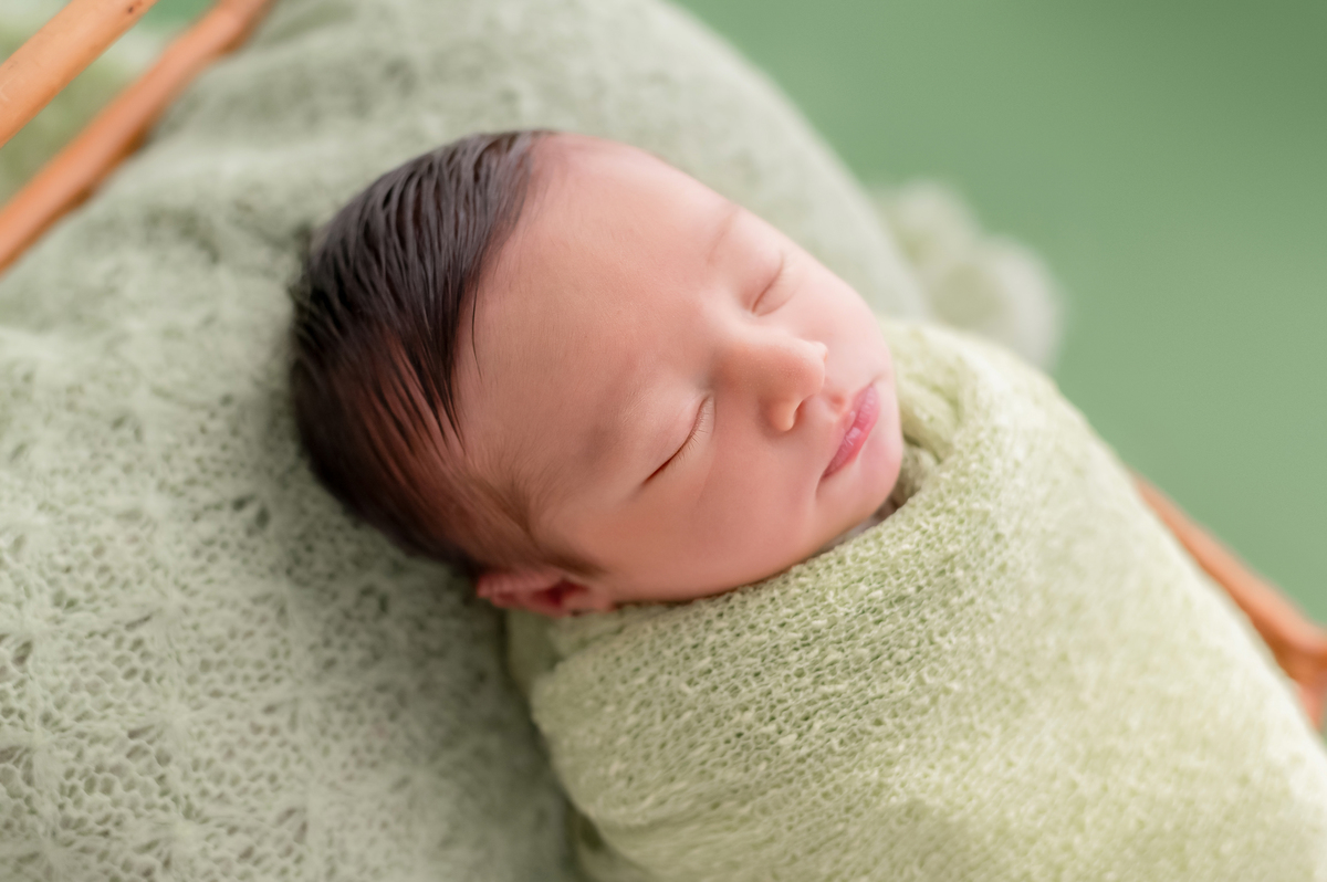 ensaio newborn menino, cor verde