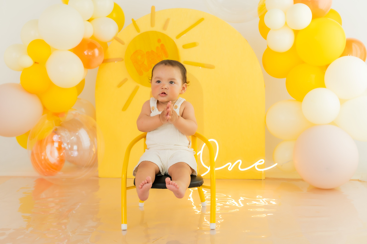 decoração smash the cake raio de sol