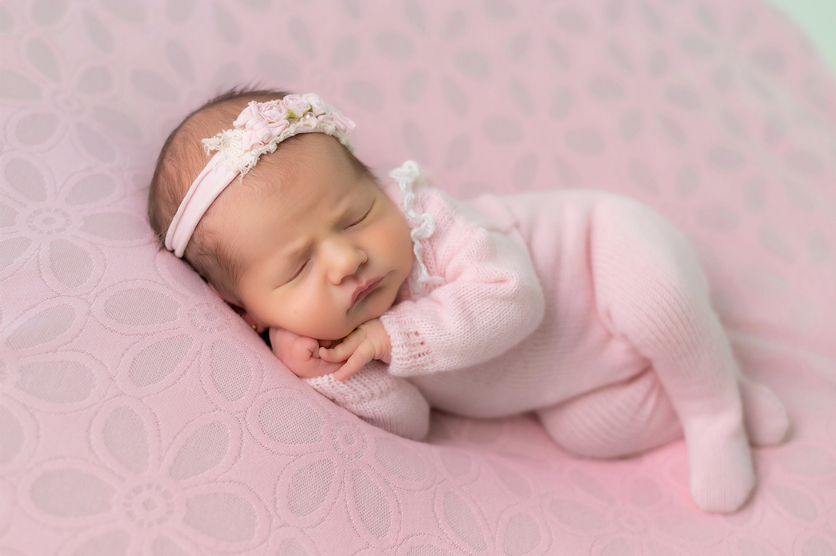 ensaio newborn menina rosa