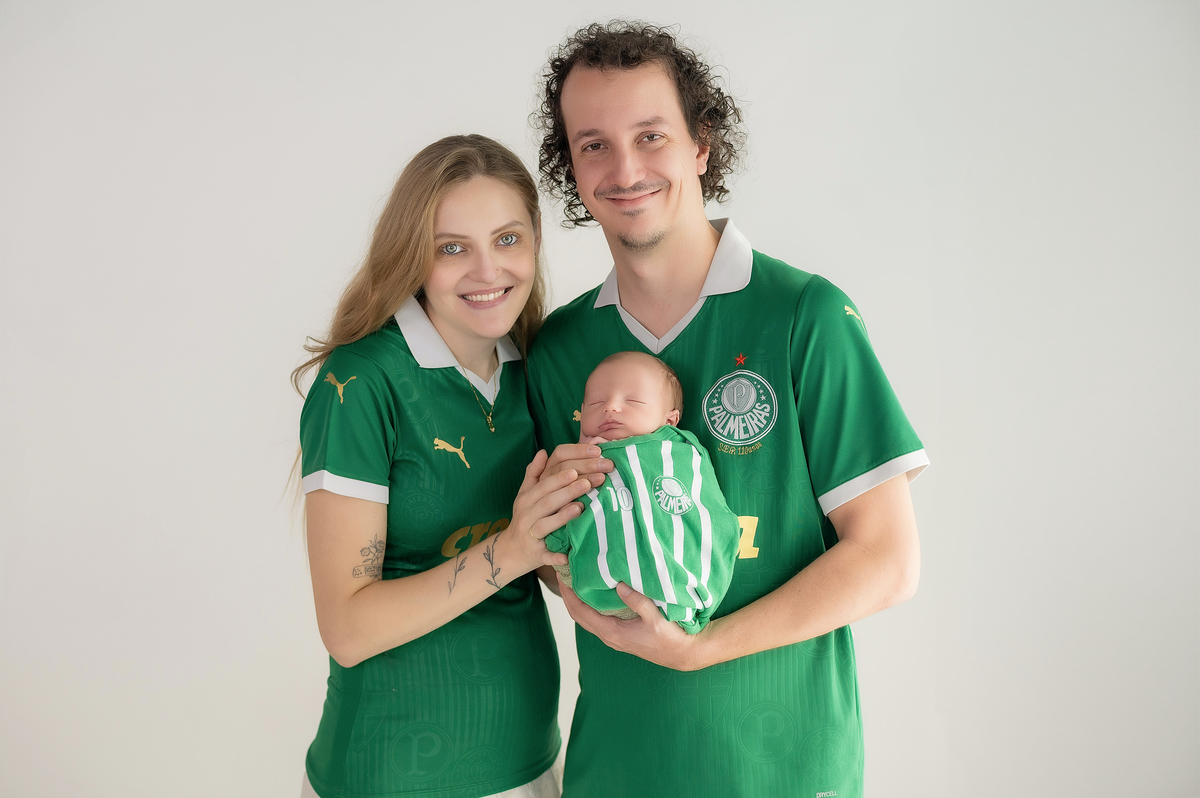 ensaio newborn com time do coração