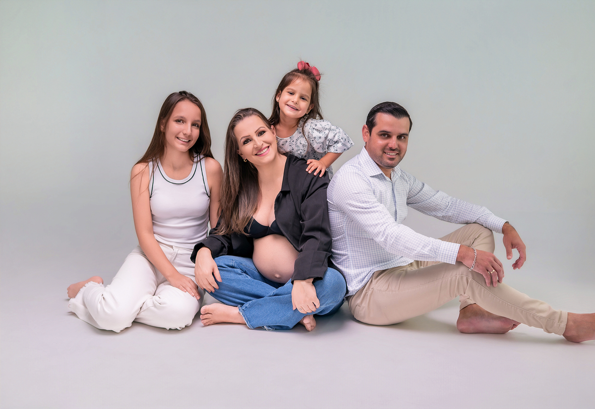 fotos gestante em familia