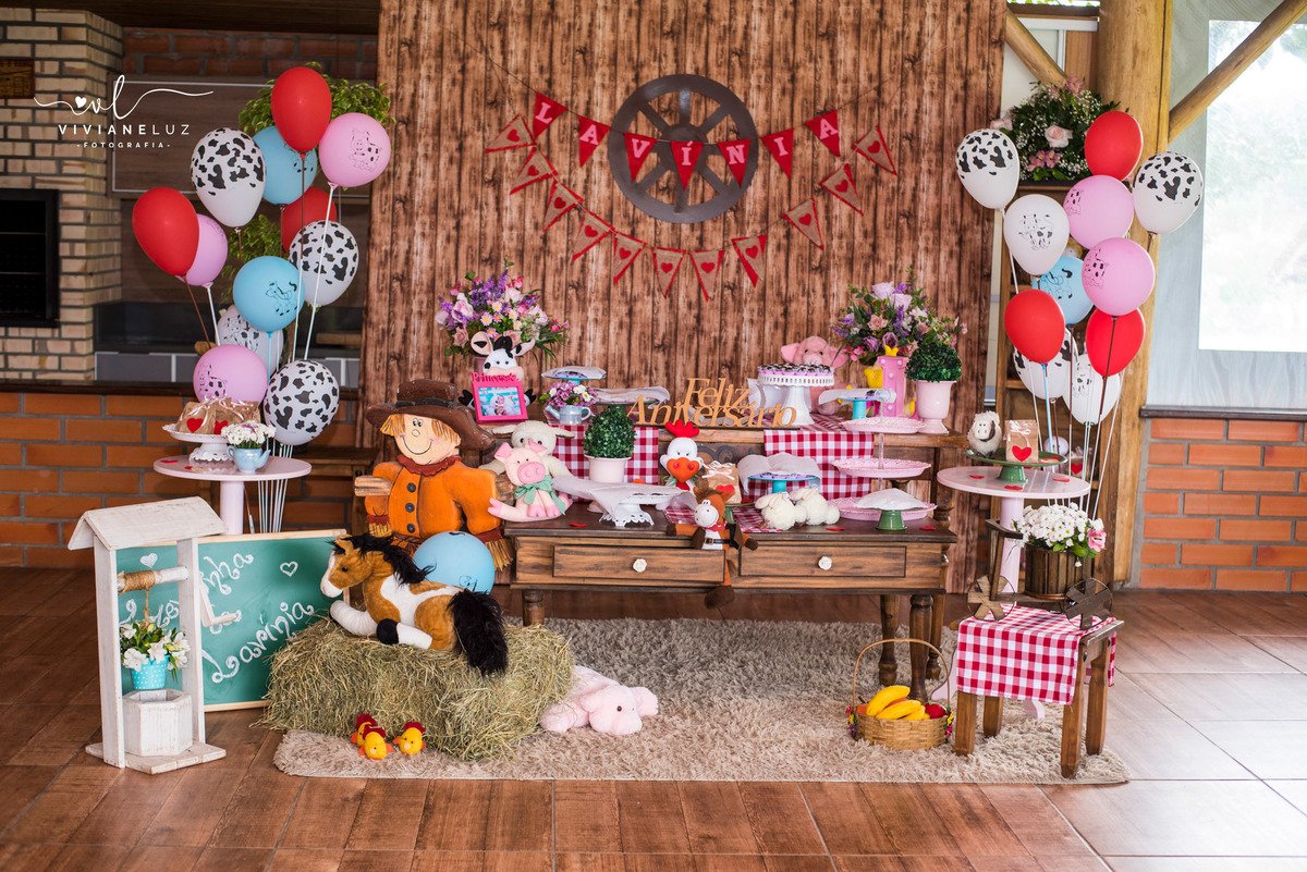 festa infantil fazendinha 1 aninho decoração fazendinha fotografa de aniversario fotografia de aniversario lembrancinha Guaramirim Jaraguá do Sul