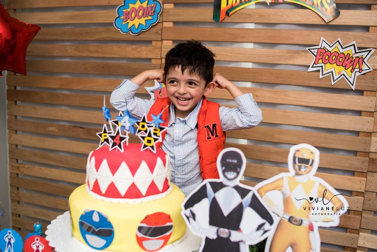 festa infantil power rangers 4  aninhos decoração power rangers fotografa de aniversario fotografia de aniversario lembrancinha Guaramirim Jaraguá do Sul