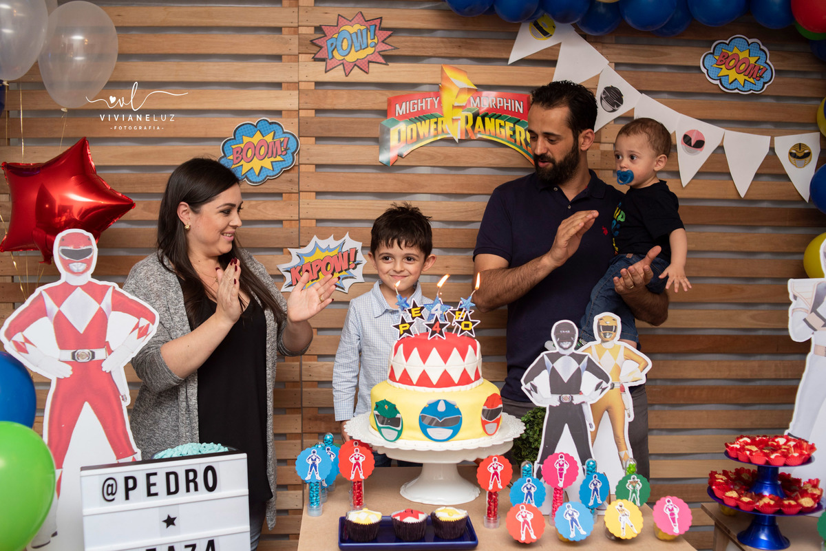 festa infantil power rangers 4  aninhos decoração power rangers fotografa de aniversario fotografia de aniversario lembrancinha Guaramirim Jaraguá do Sul
