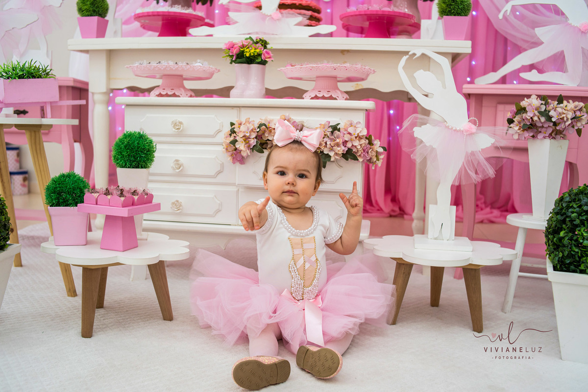 festa infantil 1 aninho bailarina fotografia infantil fotografa de aniversario guaramirim decoração de bailarina
