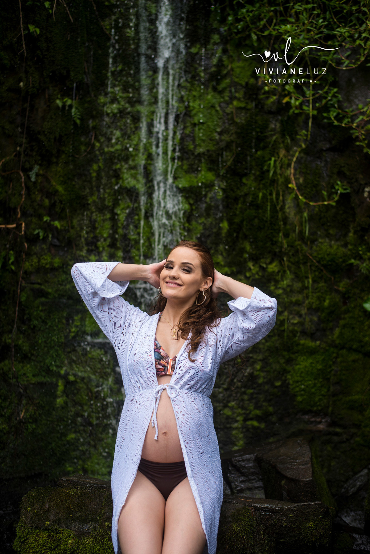 ensaio gestante fotorgafia de gestante em guaramirim jaragua do sul e regiao gravidez ensaio externo cachoeira formosa SC