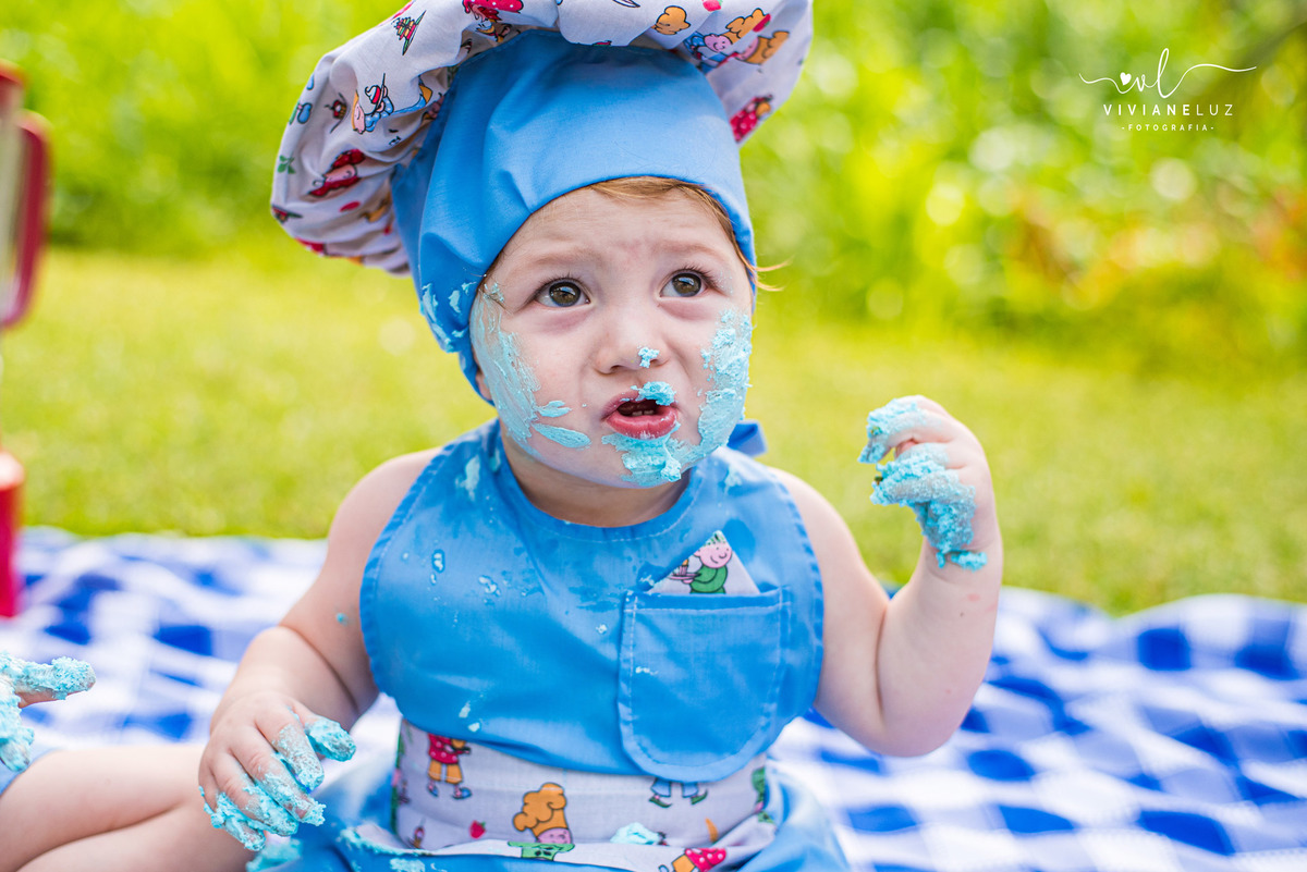 smash the cake mini chef fotografia infantil fotografa de guaramirim jaragua do sul massaranduba ensaio infantil mini chef