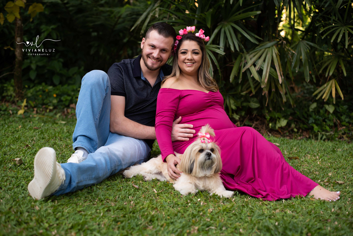 ensaio gestante com pet mãe de menina ensaio externo de gestante ensaio gestante diferente fotografa de gestante em jaragua do sul