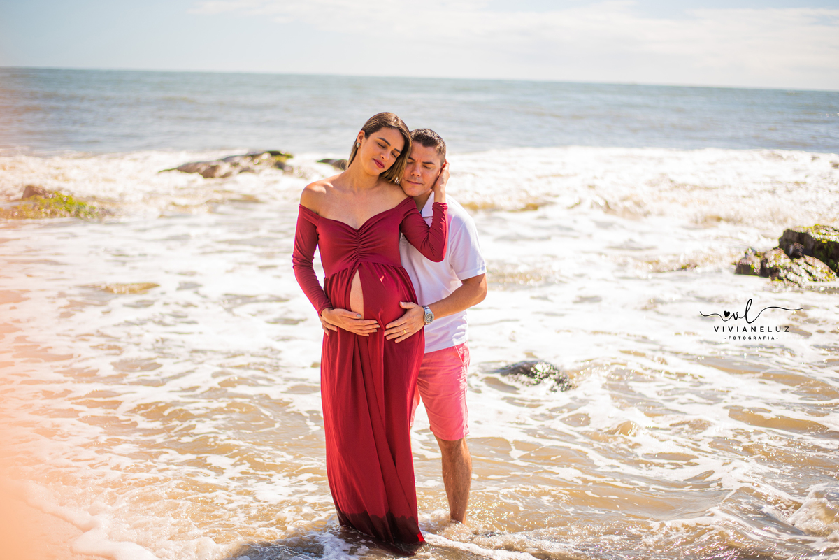 ensaio gestante na praia
