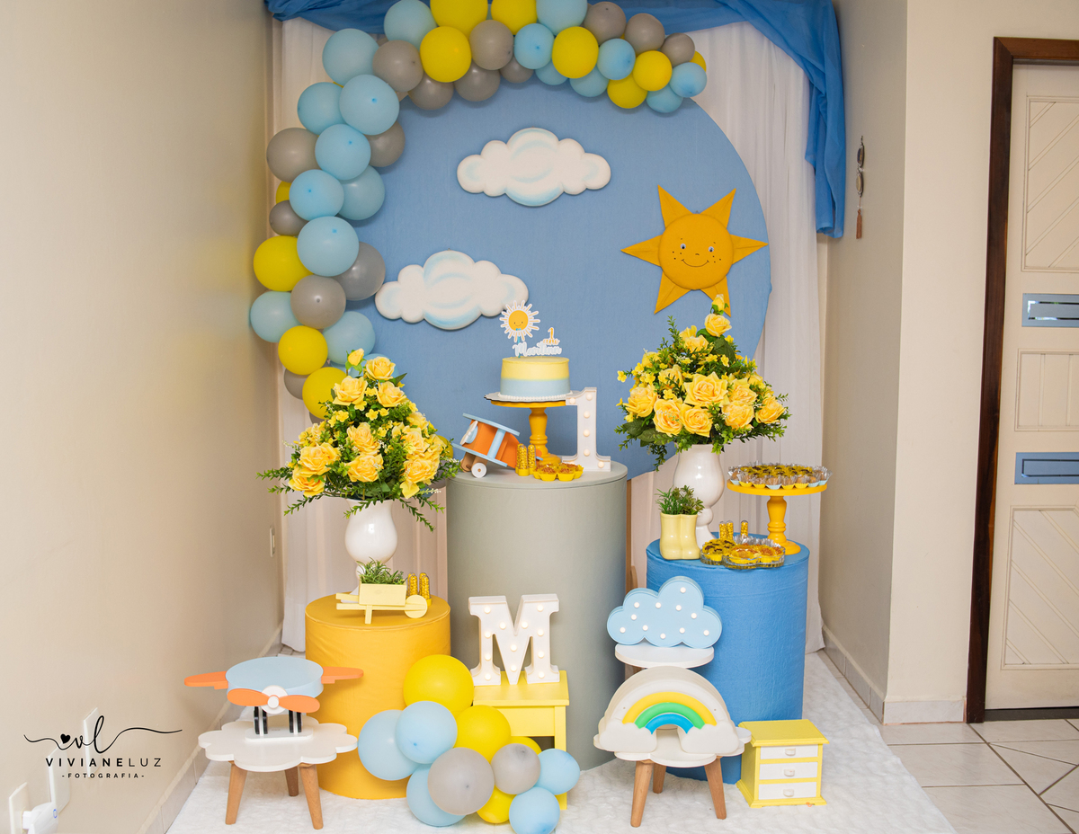 festa infantil tema sol fotografia infantil festa em casa