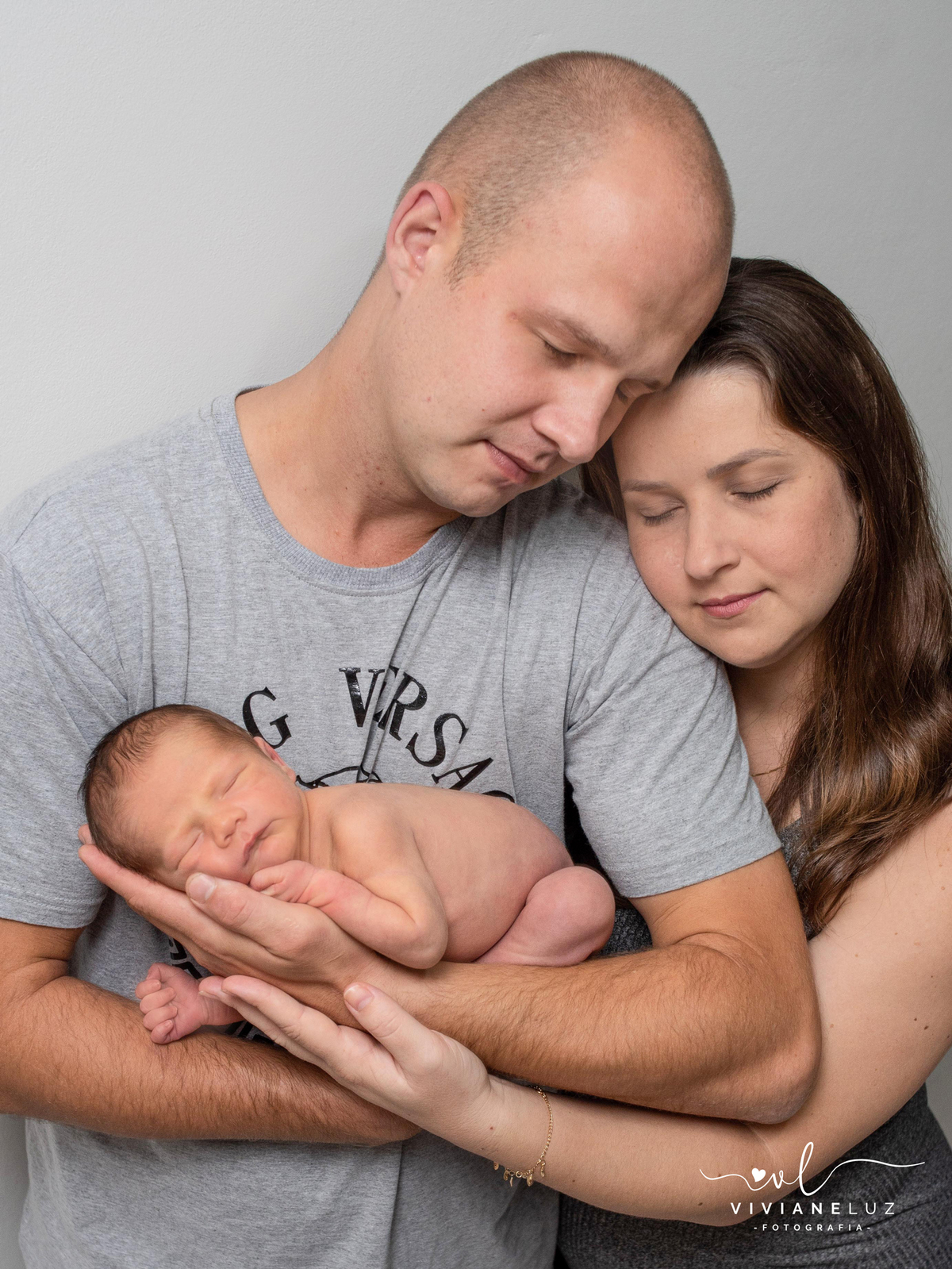 fotografia de newborn com os pais