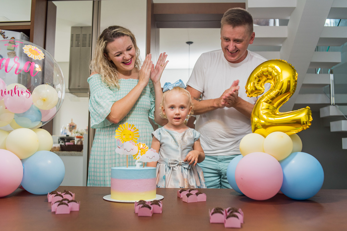 festa infantil 2 anos clara em casa