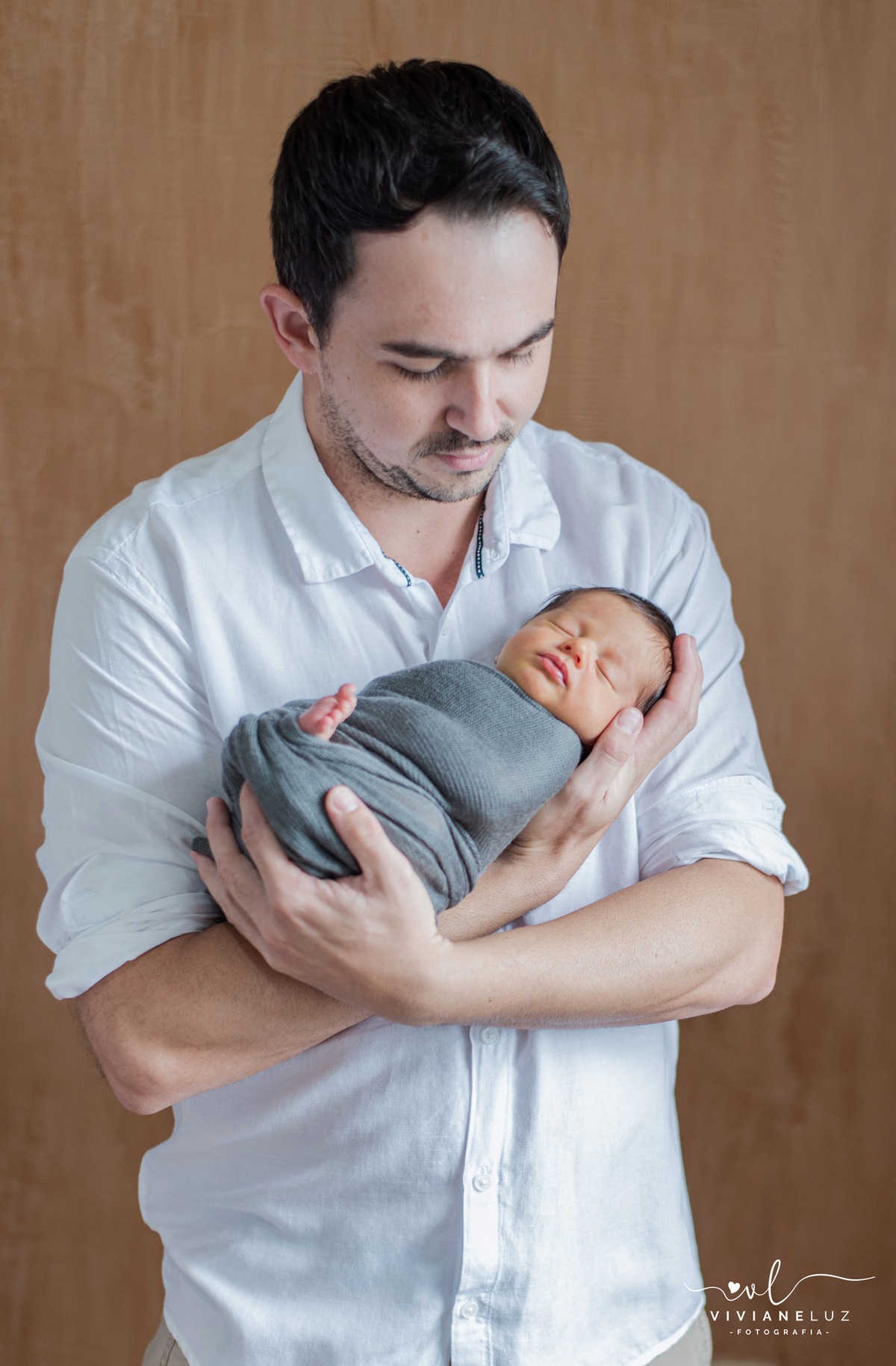 dia dos pais foto com pai newborn com pai