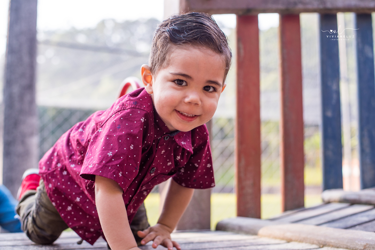 ensaio infantil no parque