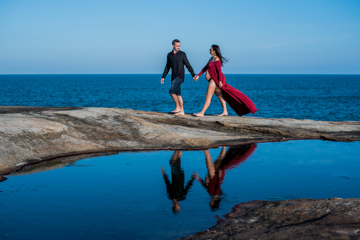ensaio fotografico na praia de gestante