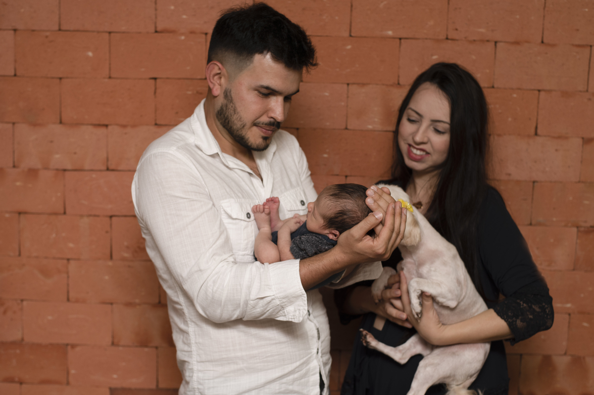 ensaio com pet cachorro com bebe