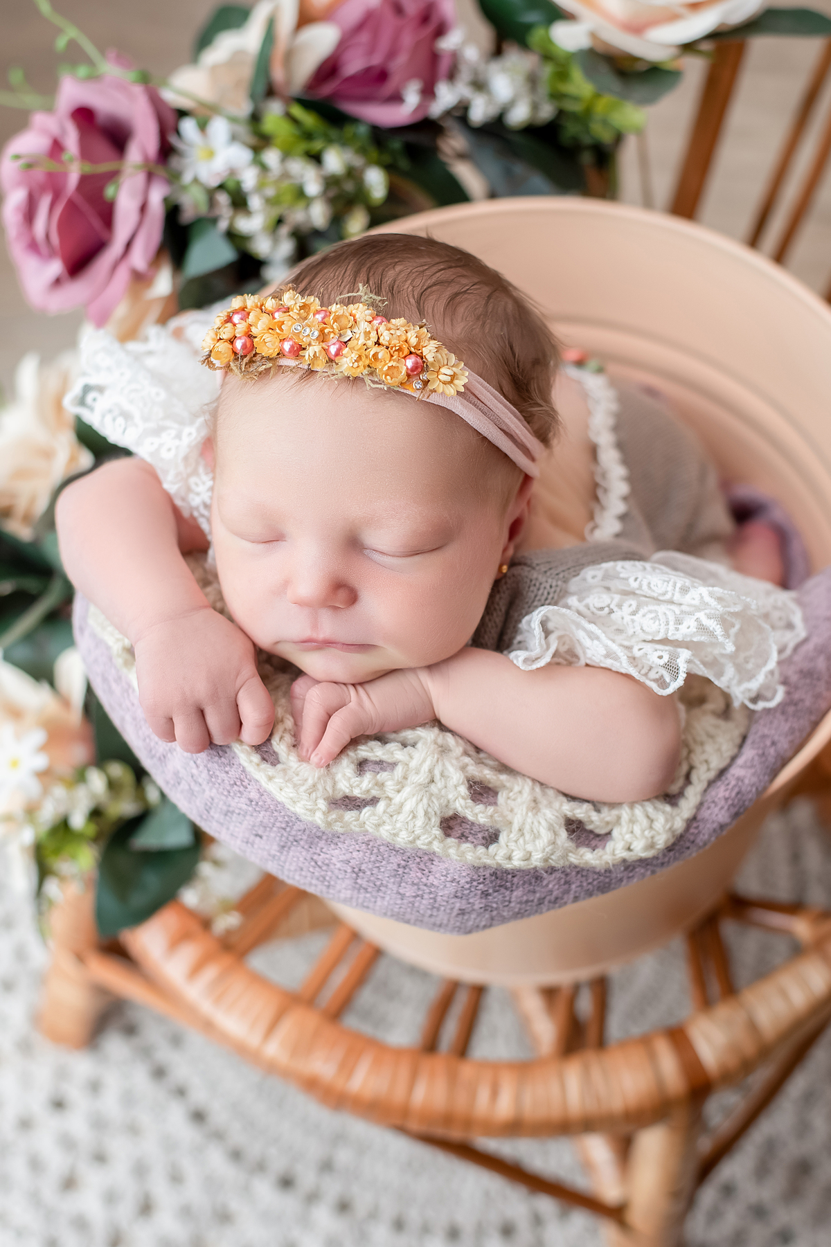 fotografia newborn boho