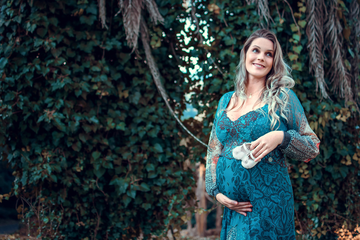 A mamãe está linda no seu ensaio de gestante em Nova Petrópolis