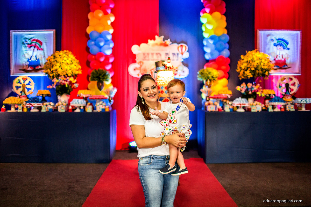 festa de aniversario com tema de circo