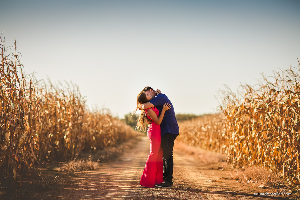 fotos de casamento com milho seco