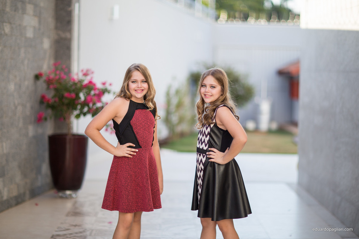 álbum de família com gemeas