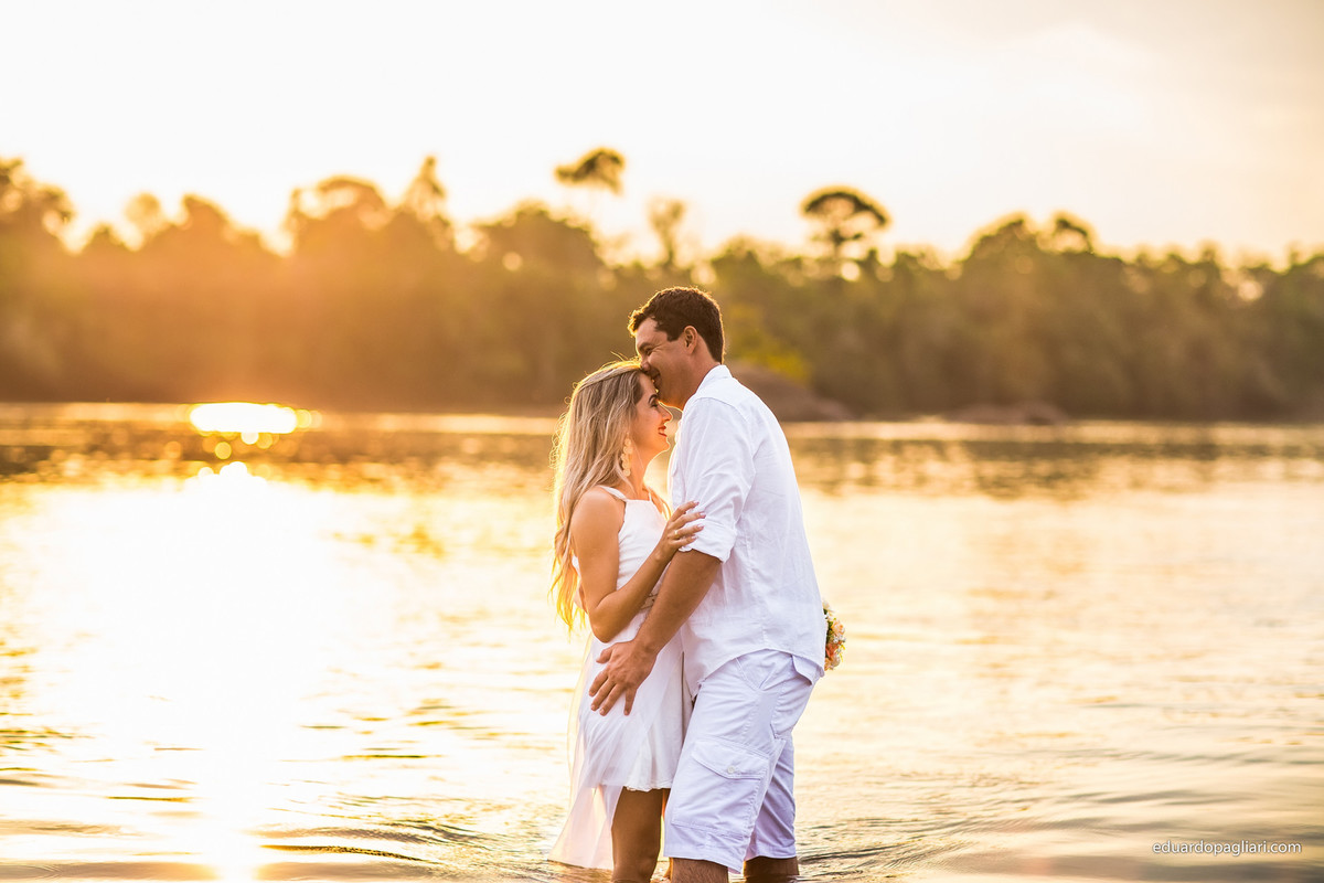 por do sol no rio teles pires pre casamento no mato grosso