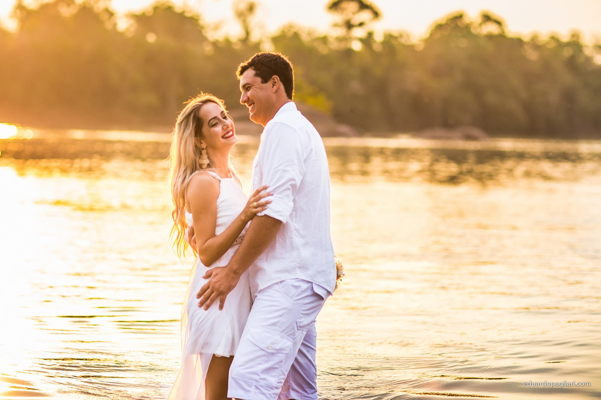 por do sol no rio teles pires pre casamento no mato grosso