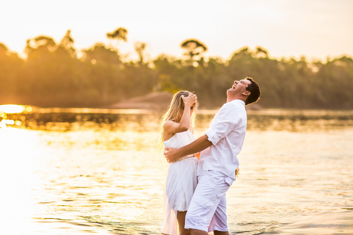 por do sol no rio teles pires pre casamento no mato grosso