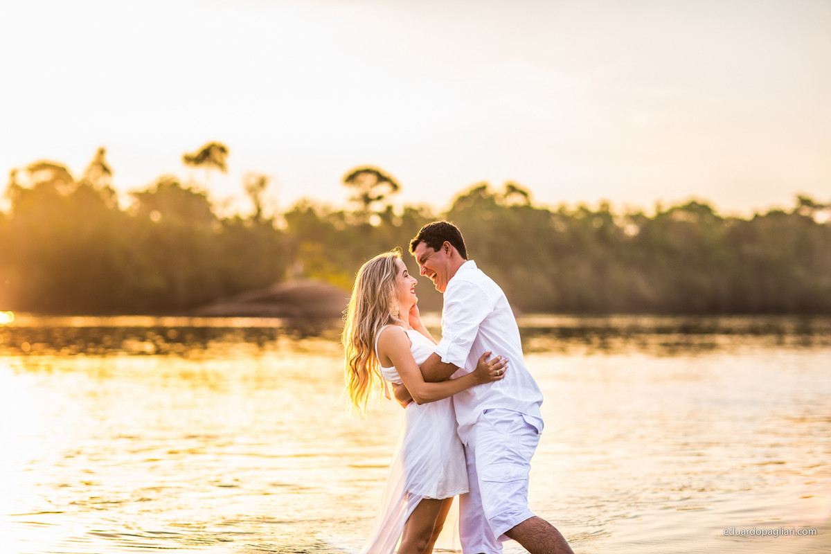 por do sol no rio teles pires pre casamento no mato grosso
