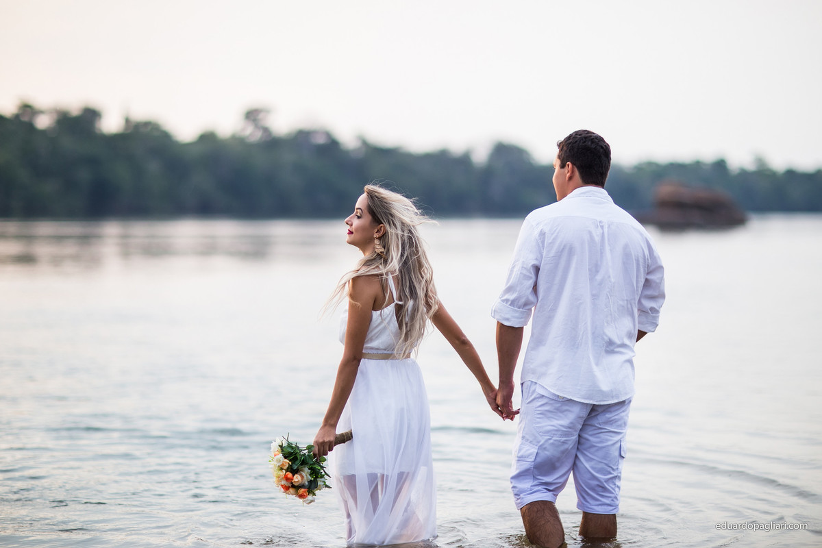 por do sol no rio teles pires pre casamento no mato grosso