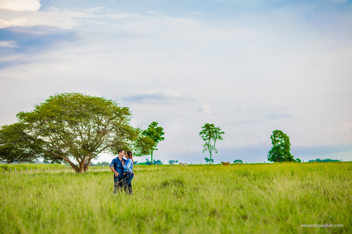 pre casamento no meio do pasto
