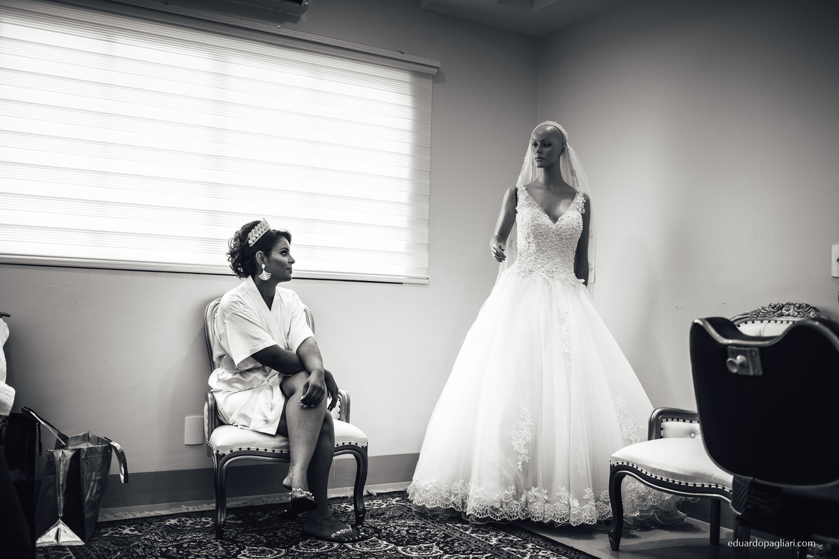 vestido da noiva antes do casamento