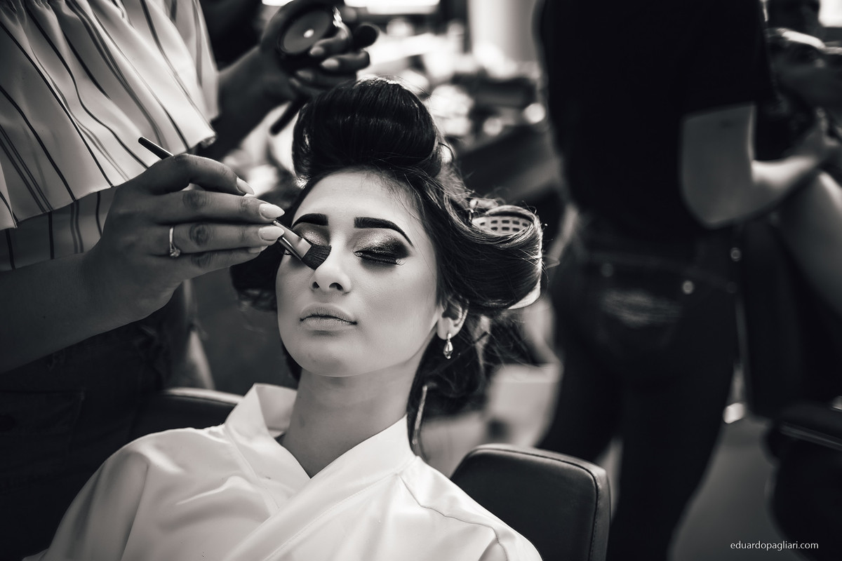 make para casamento preto e branco