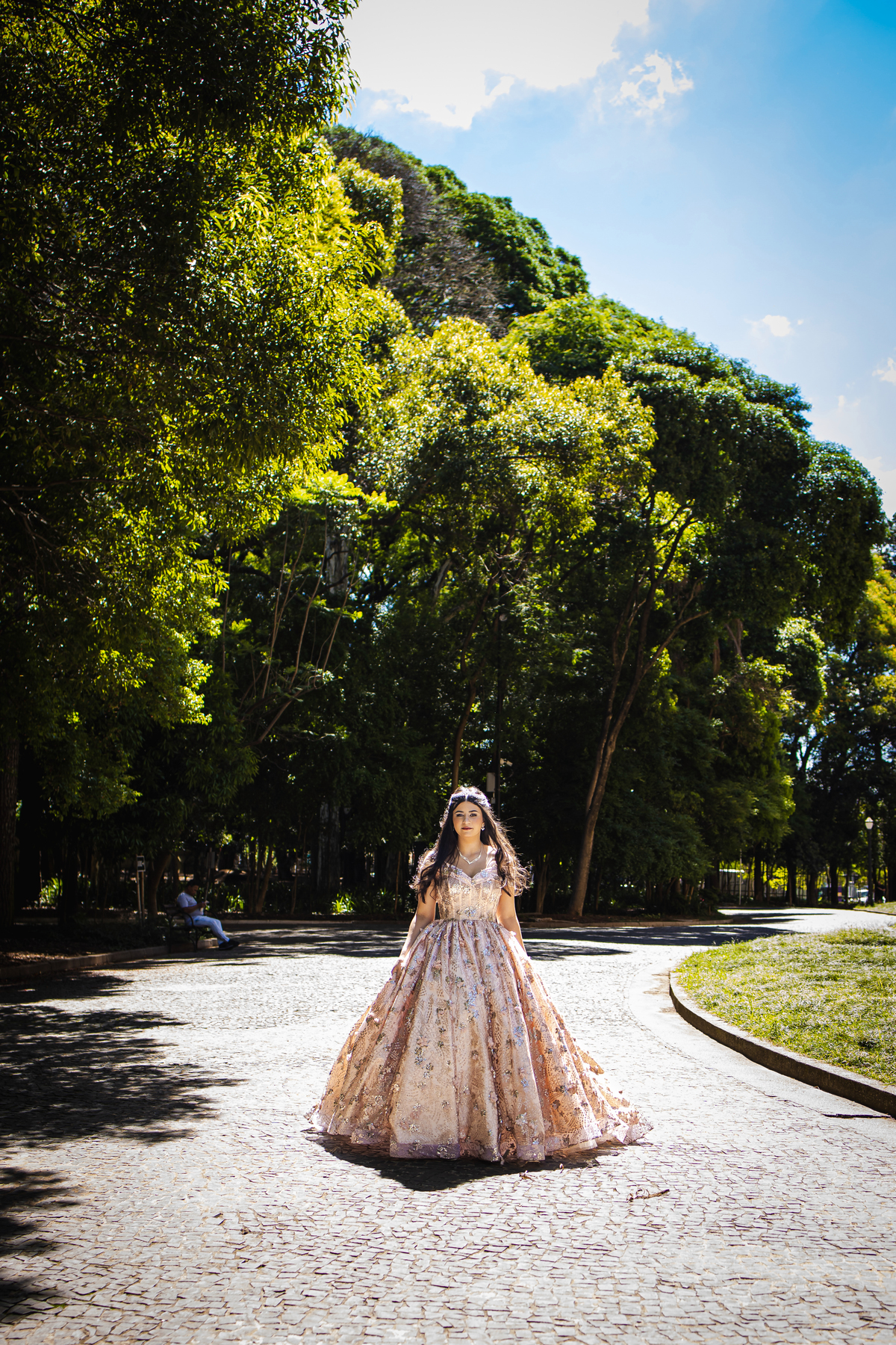 ensaio fotográfico, 15 anos, debutante, Museu do Ipiranga, museu, natureza, campo, vestido de debutante, luz natural, sol, elegância, juventude, celebração, flores, fotos externas, ensaio ao ar livre, beleza natural, sorriso, espontaneidade, emoção