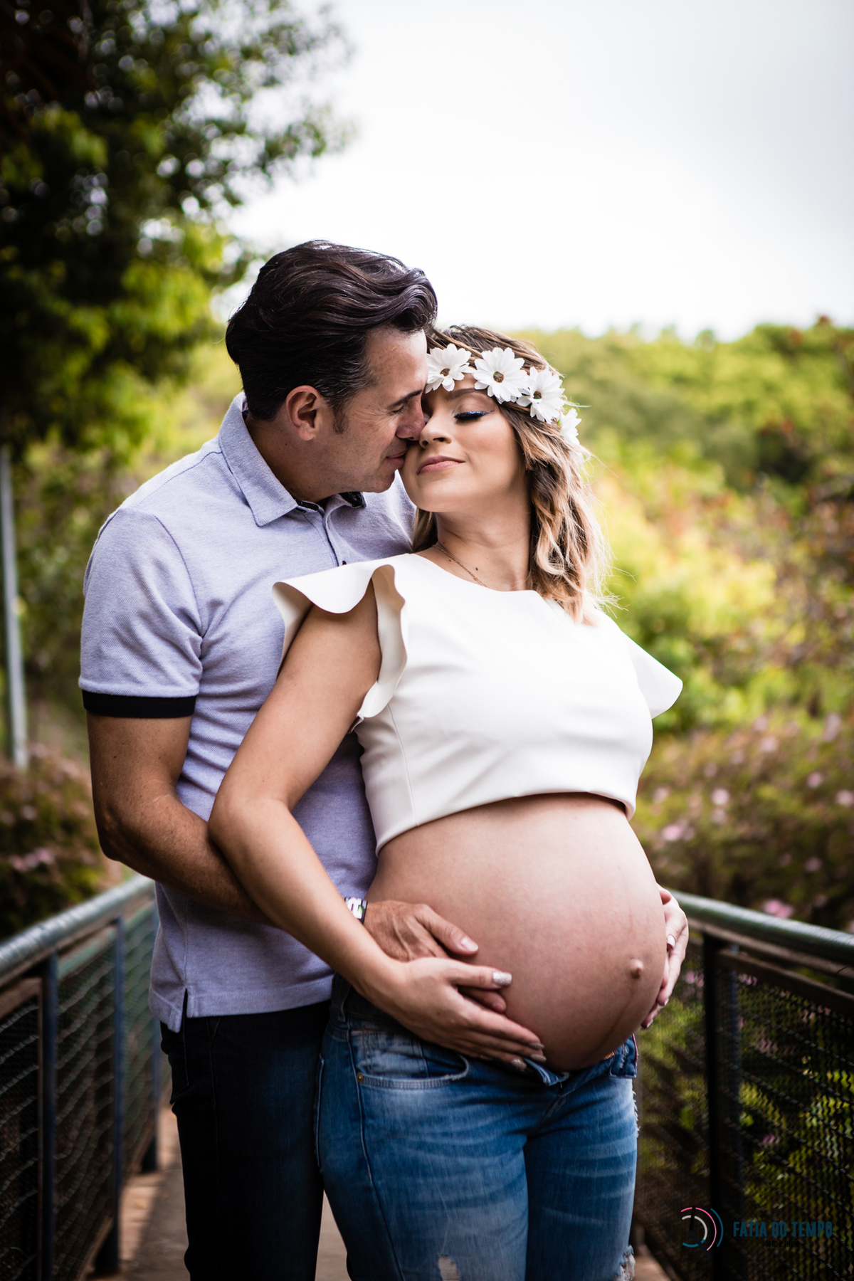 ensaio gestante com roupa jeans