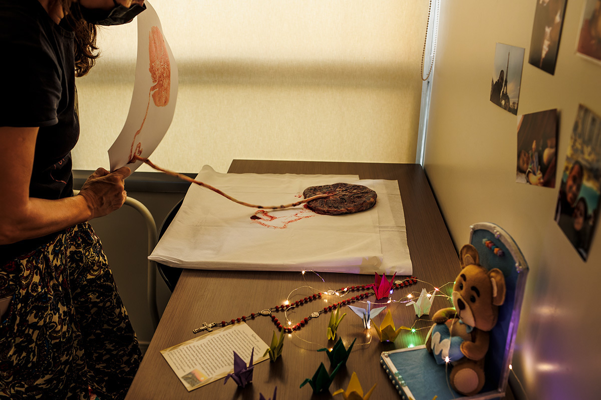 print da placenta em foto de Adriana Costa