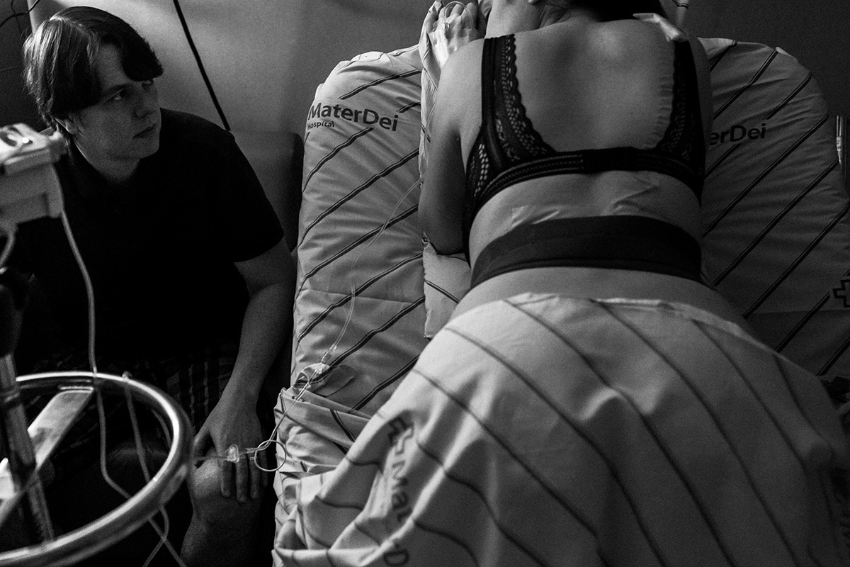 casal durante trabalho de parto