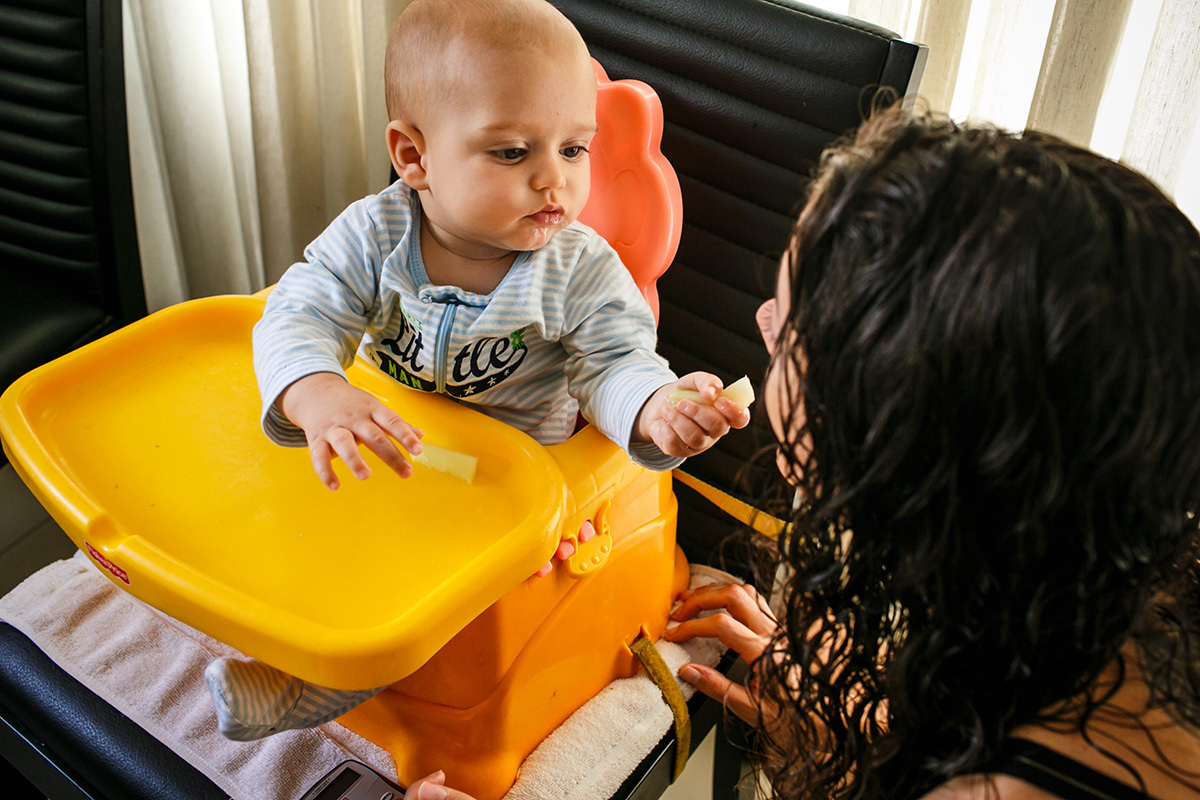 introdução alimentar com frutas para o bebê de 6 meses