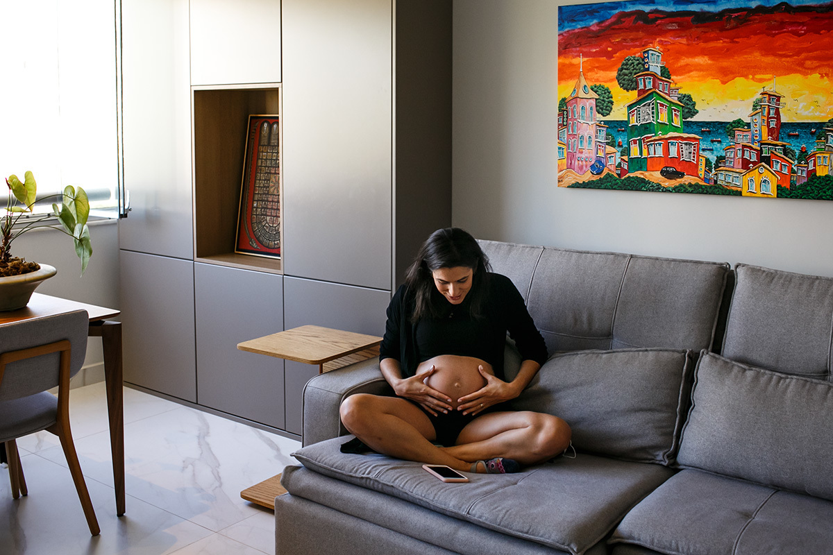 fotos de gestante em casa
