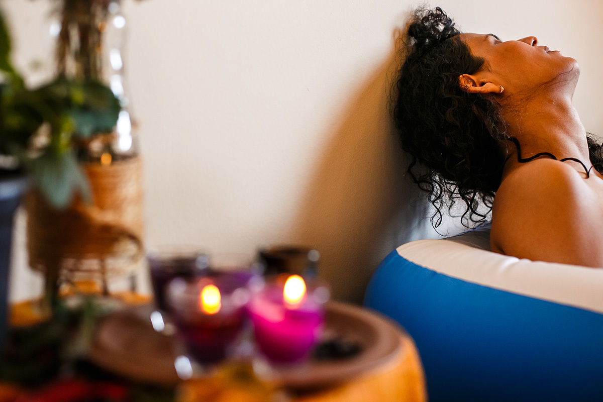 momento de relaxamento durante o trabalho de parto