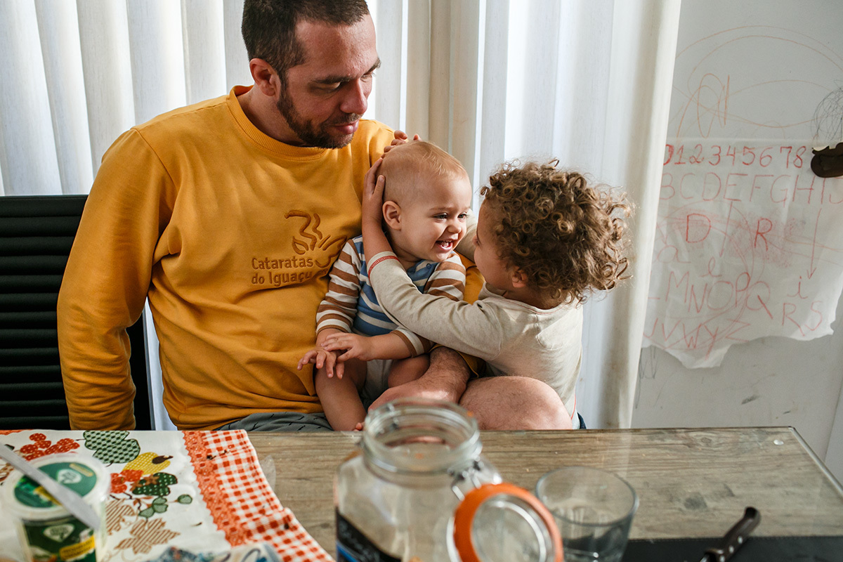 acompanhamento do dia do batismo do caçula desde o acordar