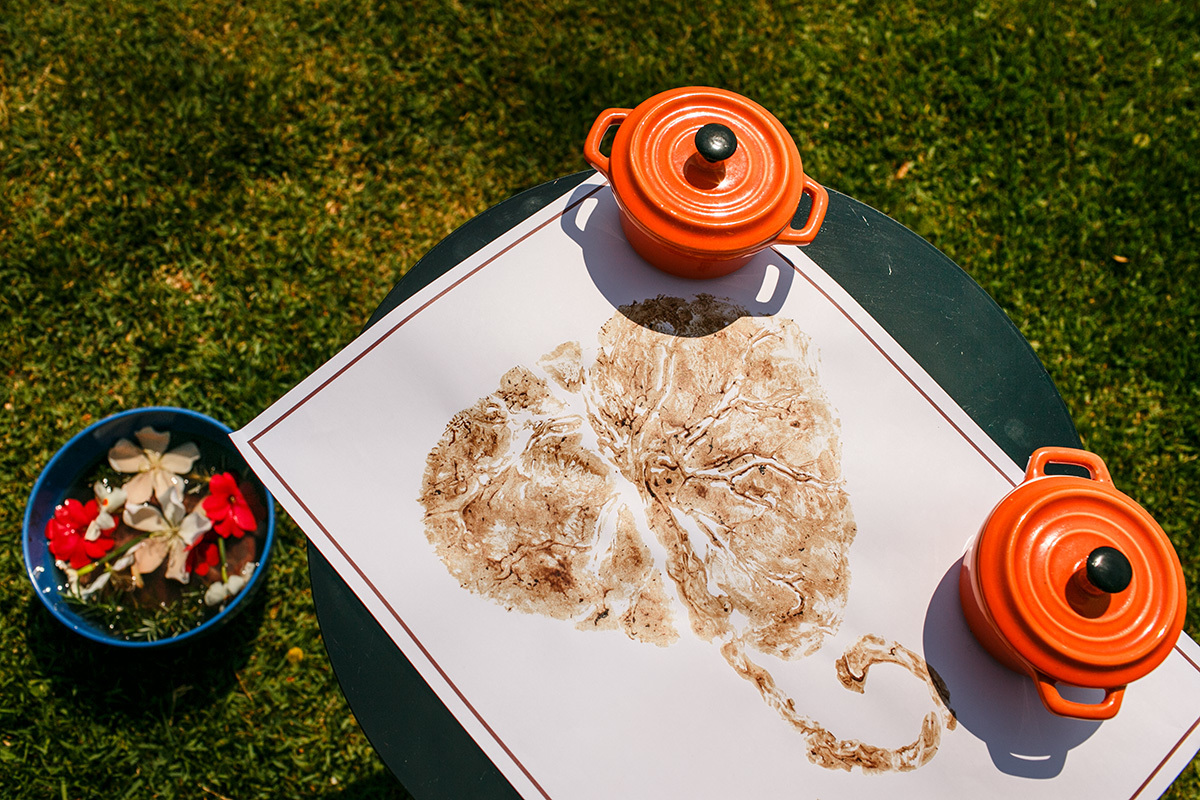 carimbo da placenta sendo usado no enterro da placenta