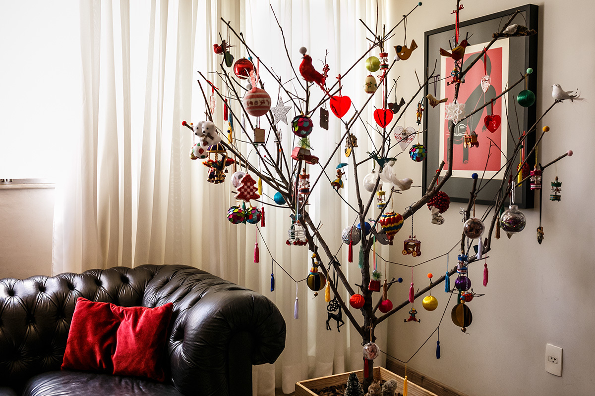 árvore de natal natural e criativa