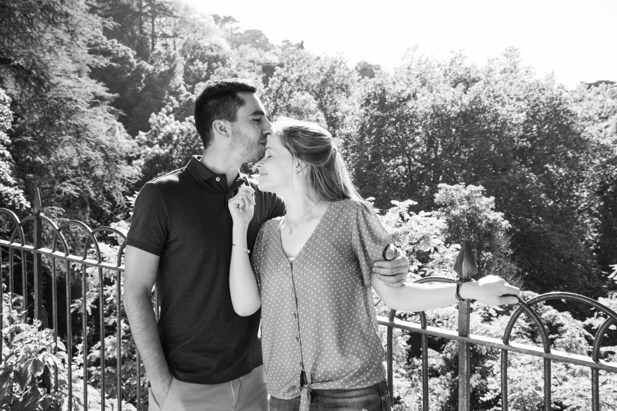 Flávia e Pedro a preto e branco