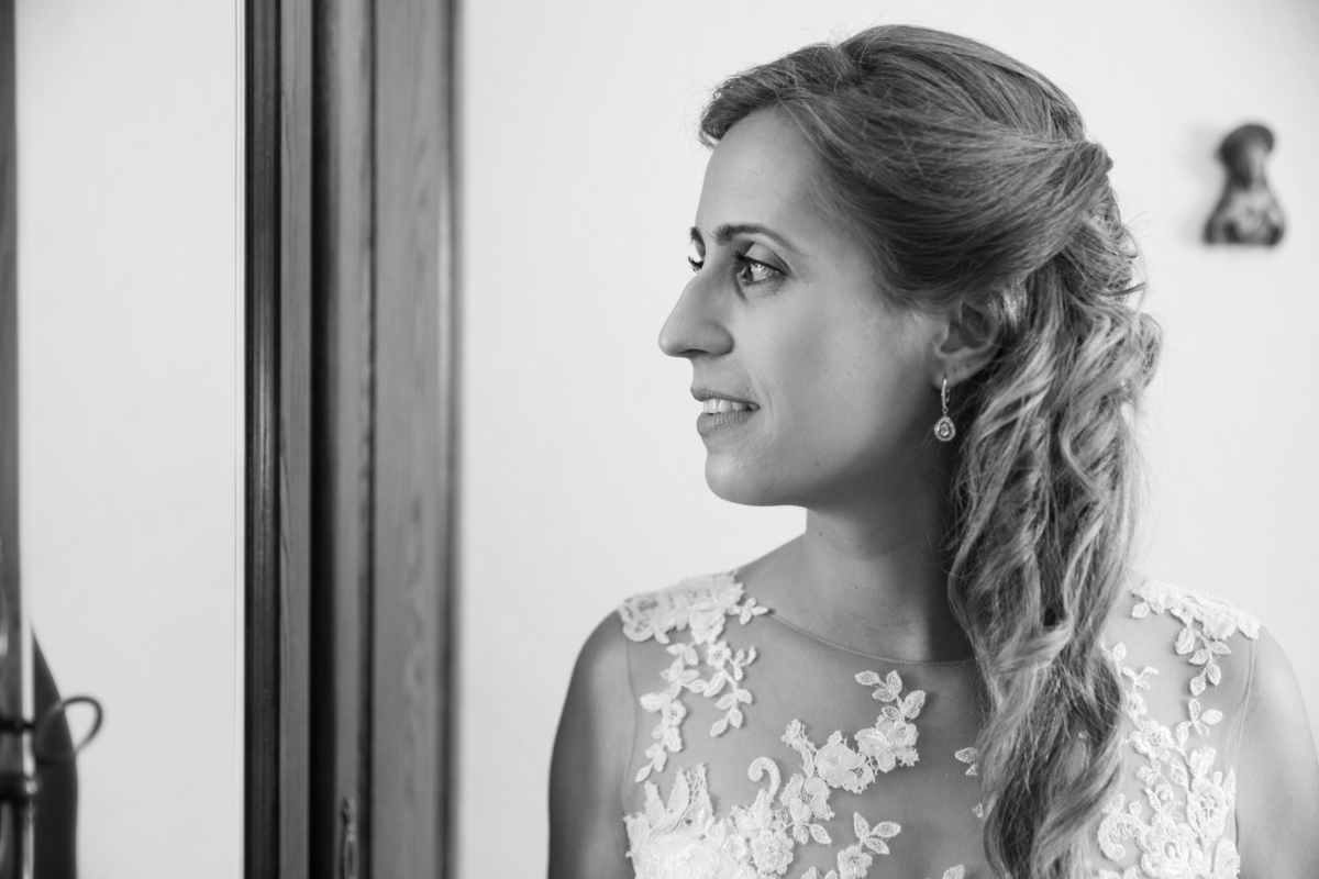 A noiva a preto e branco