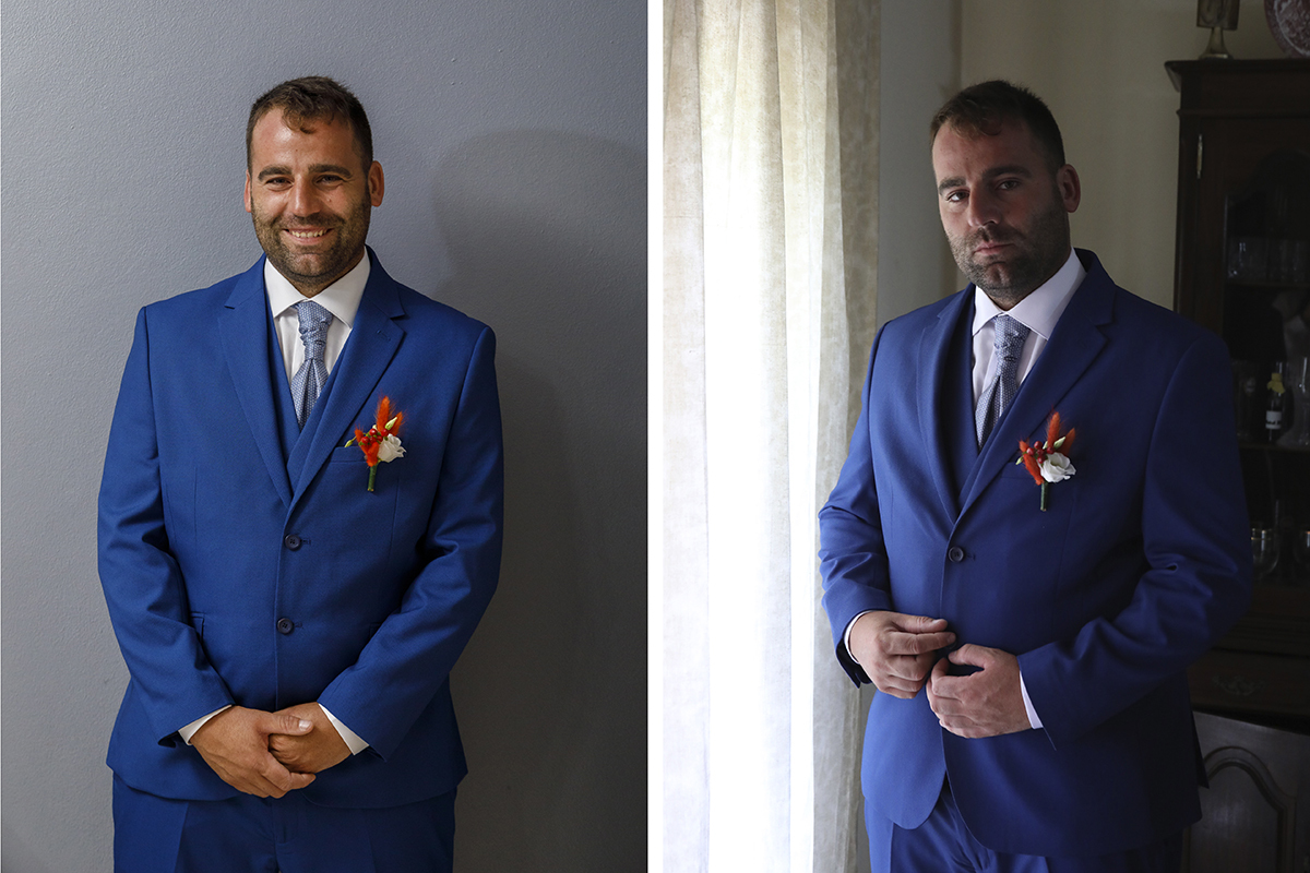 O noivo fotografado pelo fotografo Ricardo Coimbra