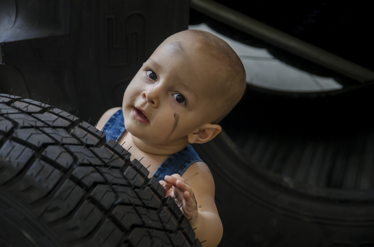 Foto de criança em ensaio 10 meses