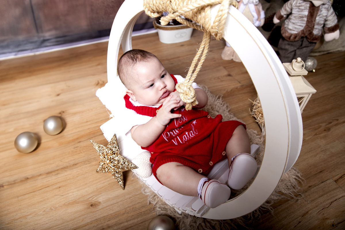 Brayan 4 meses - Ensaio de natal 2024