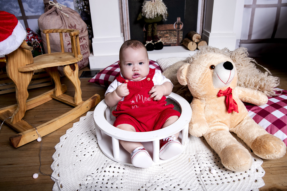 Brayan 4 meses - Ensaio de natal 2024